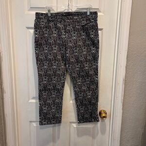 Levi Strauss Mid Rise Ankle Skinny Pants Women Size 16 W33 Geometric Print